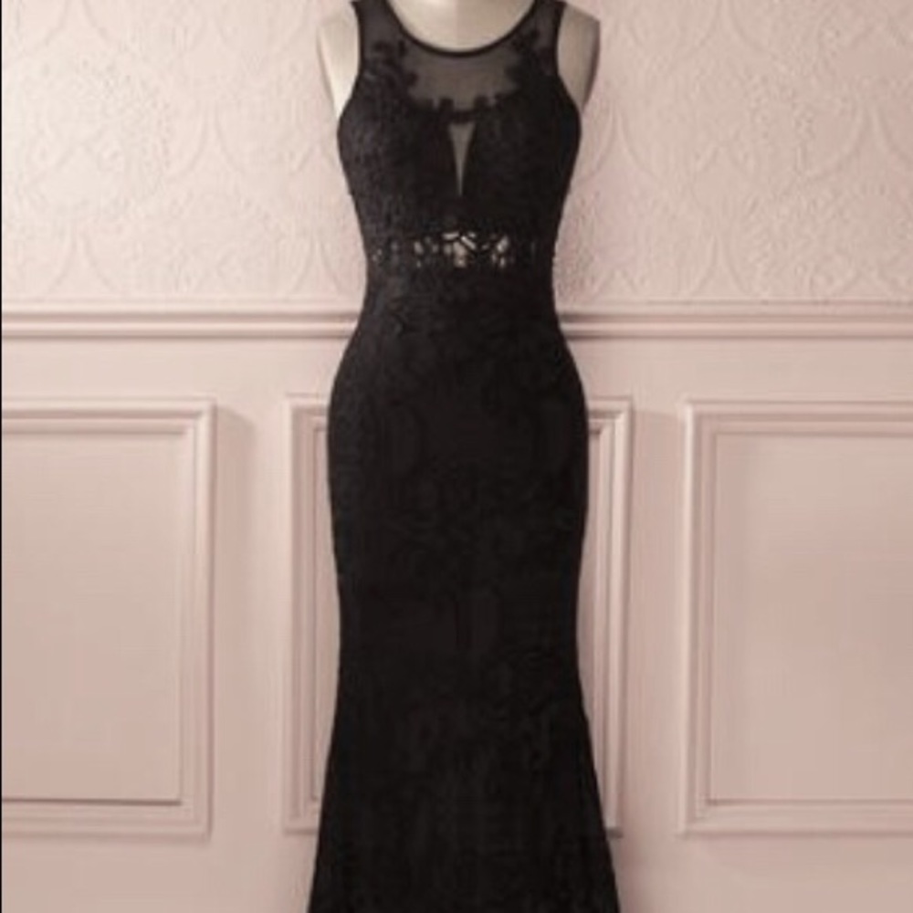 Long evening lace dress